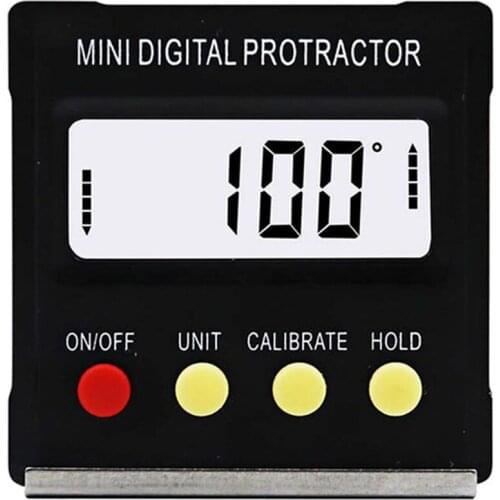 360 Degree Mini Digital Protractor Inclinometer Electronic Level Box Magnetic Base Measuring Tools
