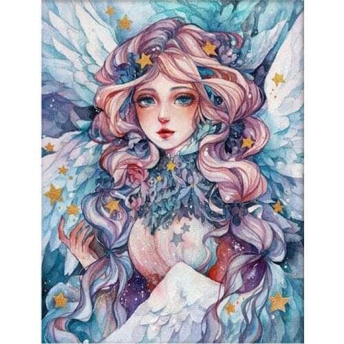 5D Diy Diamond Painting Cartoon Girl Portrait Cross Stitch Kit Full Drill Embroidery Mosaic Art Picture of Rhinestones Decor
