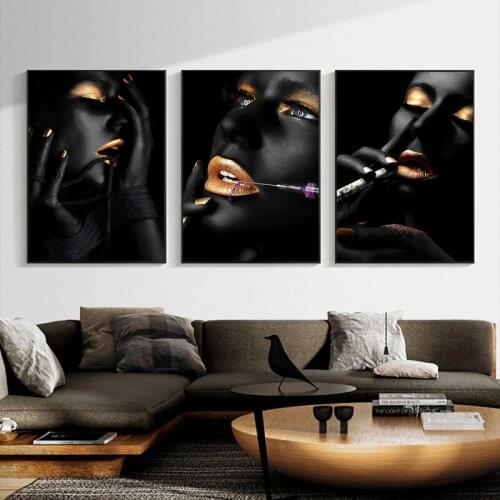 Abstract Black Women Canvas Painting Modern Art Prints and Poster Classical Wall Art Picture for Living Room Home Decor Unframed