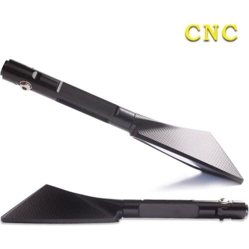 Fashion model Motorcycle Triangl CNC Rear Side Mirrors Aluminum CNC Stem Plastic Head 7 colors Universal fitment for all Bikes