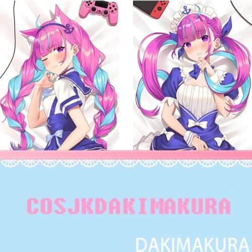 Anime Dakimakura Vtuber Houshou Marine Minato Aqua HD Print Pillowcase Body Hugging Pillow Cover Case Room Otaku Collection Gift