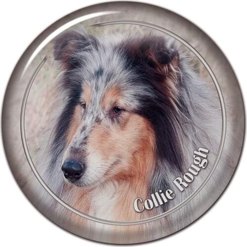 B0823# 13CM/17CM Self-Adhesive Decal Collie Rough Dog V2 Car Sticker Decors on Bumper Rear Window Laptop