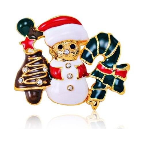 Free shipping X0234 Christmas jewelry made in China snowman brooch for invatation party in clothes for children