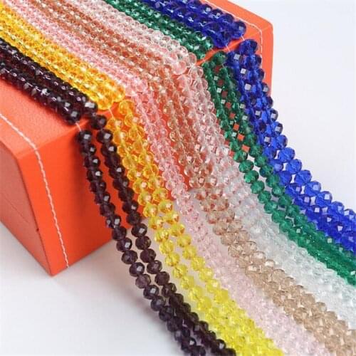 AB mix-colored crystal glass beads 8*10mm faceted abacus loose spacer beads for jewerly making accessotries 70pcs/strand B674