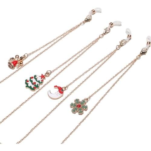 Fashion Christmas Tree Chain for Mask Women Girls Glasses Chains Lanyards Neck Strap Rope Reading Eyeglasses Cord Holderas