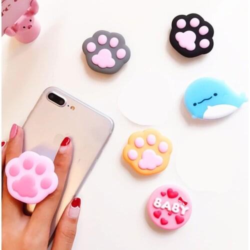 Cartoon Cute Finger Grip Holder Case for IPhone 11 12 Pro Max Mini XS XR X 8 7 6 6S Plus 10 SE 2 2020 I Phone IPones Stand Cover