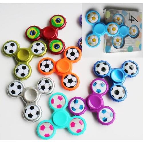 Football Style EDC Desk Torq Toy Fidget Hand Spinner Finger Spinner Toy Focus Tri Spinner Fingertip Gyro Reduce Stress Gift