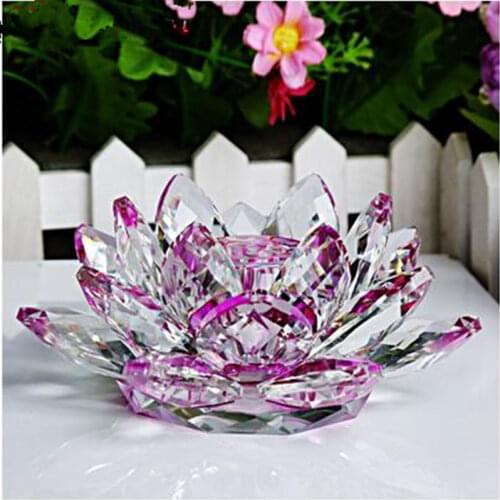 Beautiful K9 crystal lotus, crystal crafts, home office interior decoration craft, birthday present