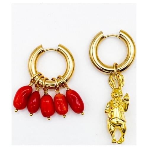 Exquisite Drop Party Dating Luxury Female Christmas Gift Accessory Jewelry boho red coral beadd dangle drop earrings for women