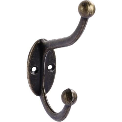 Cloth Hook Hangers Vintage Bronze Wall Hook Rustic Key Coat Bag Hat Hanger Rustic Robe Hooks Wall Hanging Hooks LX1649