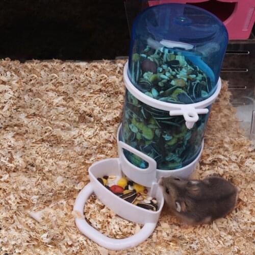Small Pet Rabbit Guinea Pig Hedgehog Squirrel Bird Food Dish Bowl Hamster Mice Feeding Automatic Feeder Dispenser Accessories