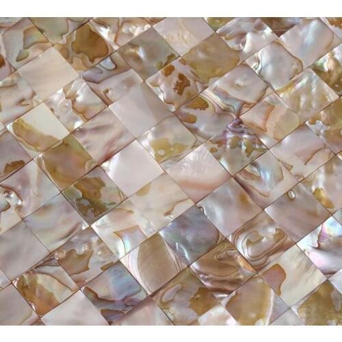 Fashion style freshwater shell mosaic tiles seamless join natural mixed color home decoration polished mosaics tile hot sale