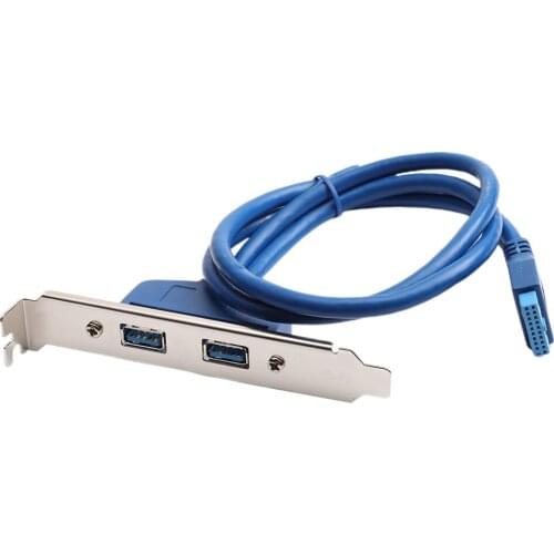Low Profile USB3.0 Type-a Female Back Panel to Motherboard 20pin Cable