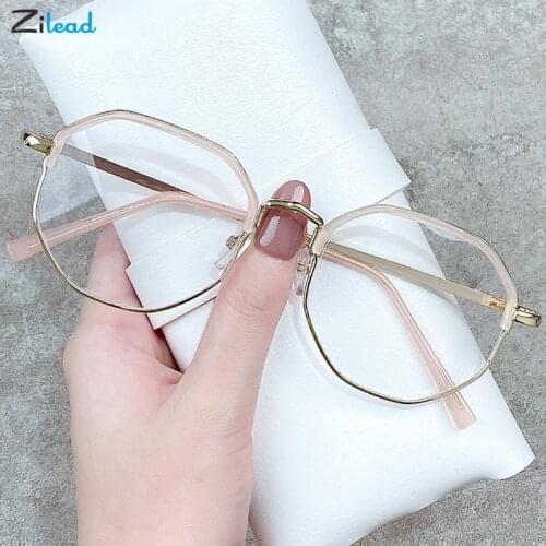 Zilead Myopia Glasses Round Metal Prescription Shortsighted Eyeglasses Women Men Nearsighted Eyewear Reader Goggle Unisex Gafas