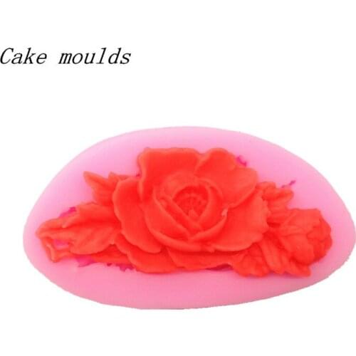 Wholesale Silicone mold RS044 Peony Flower shape clay mold decoration for fondant cake mold Free shipping