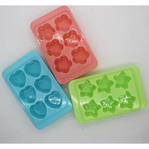 Plastic mould 3pcs/set 6 cavity flower heart star shape soap mold handmade craft tools