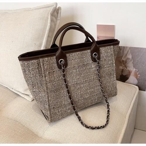 Luxury Large-capacity Canvas Bag Handbags Summer 2021 New Trendy Fashion Ladies Shoulder Bag Casual All-match Portable Tote Bag