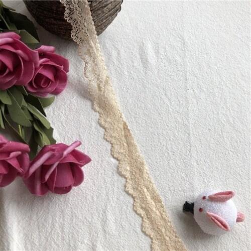 S2151 2.5cm high quality Gold yellow lace cotton lace sewing home furnishing garment accessories diy material