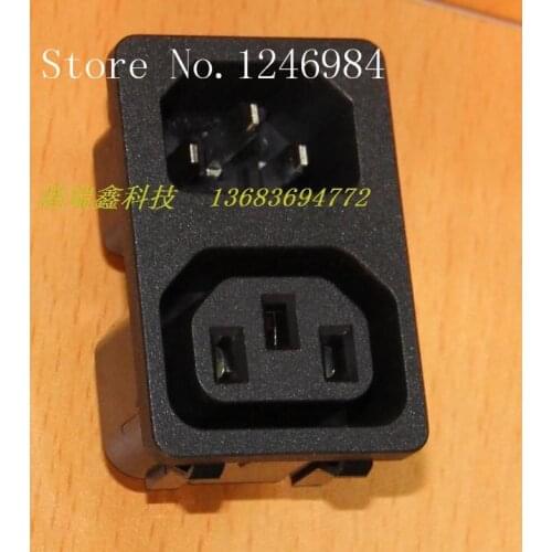 [SA]STEADY AC AC outlet one male and one female combo jack panel connector socket combination double 0712--50pcs/lot