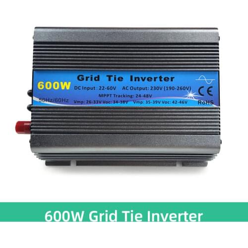 Grid Tie Solar Inverter 600W wide voltage input 22-60V solar mini grid-connected home inverter photovoltaic power inverter