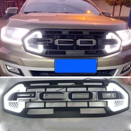 OWN DESIGN MODIFIED FRONT RACING GRILLS GRILLE MESH BUMPER MASK COVER FIT FOR EVEREST ENDEAVOUR 2019 2020 CAR EXTERIOR GRILL