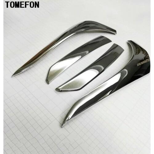 For Mitsubishi Outlander 2016 2017 Tail Light Rear Lamp Strip Cover Trim Car Trim Accessories 4pcs ABS Chrome Plastic