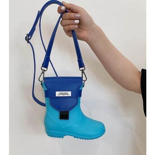 Women Fashion Boot Crossbody Bags 2021 Originality Funny Small Shoulder Bag Female Luxury Design Rubber Messenger Bag And Purse