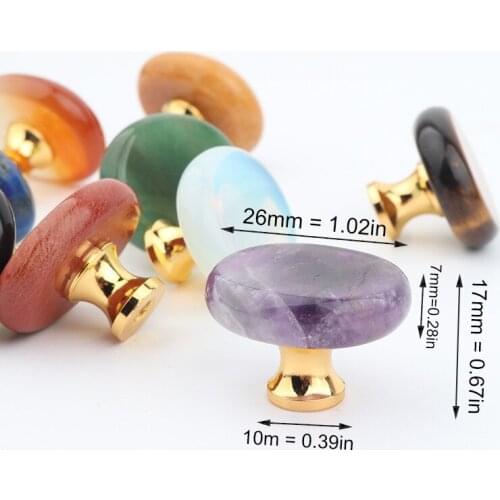 1Pc Light Luxury Natural Rough Stone Crystal Kitchen Cabinet Door Drawer Handle Small Jewelry Box Decorative Furniture Pulls Diy
