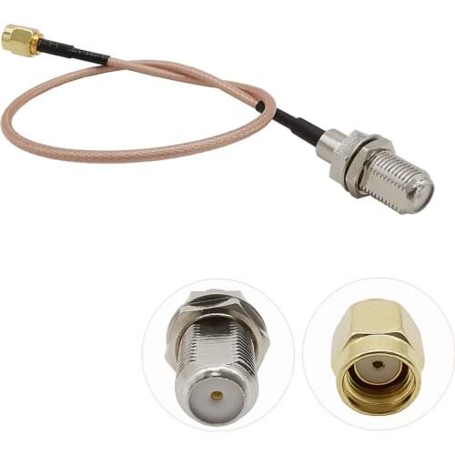 1Pcs F Female Jack Bulkhead to RP SMA Male Plug RF Coaxial RG316 Cable RP SMA-F Type Adapter Assembly Cables