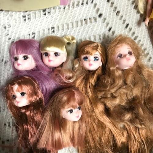 Cute Japan Lica Doll Head Make Up Diy Doll Head Toy Birthday Christmas Gift 1pc by random