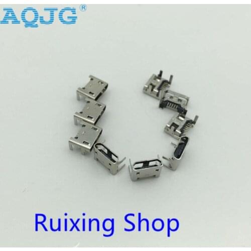 10pcs Micro USB connector 5pin seat Jack Micro usb Four legs 5P Inserting plate seat Mini usb connector Free shipping AQJG