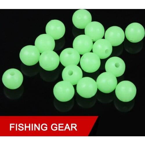 1000pcs Luminous Beads Fishing Gear Space Beans Round Float Balls Stopper Light Balls Sea Fishing Tackle Accesorios Pesca