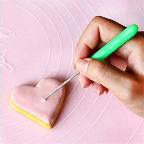 3PCS Cake Scriber Needle Model Tool Icing Carve Sugarcraft Decorate DIY Fondant Cake Cookie Decorating Tools Baking Needle