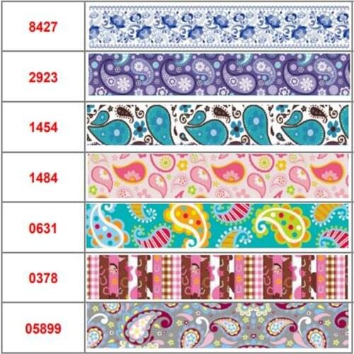 50Yards/Roll Flower Ribbons Grosgrain Ribbon Gift Wrapping Polyester Ribbon Handmade DIY Bow Wedding Party Home Decoration