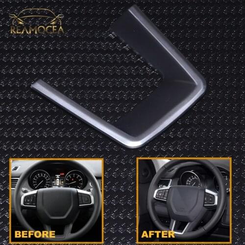 Reamocea Car Interior Accessories ABS Silver Steering Wheel Cover Trim For Land Rover Discovery Sport 2015 2016 2017 2018 2019