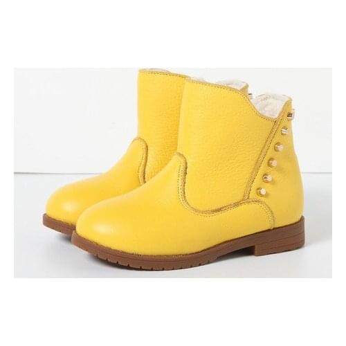 Kids Shoes kids winter boots for girls genuine leather snow boots laarzen meisjes kinder laarze chaussures fille hiver fashion