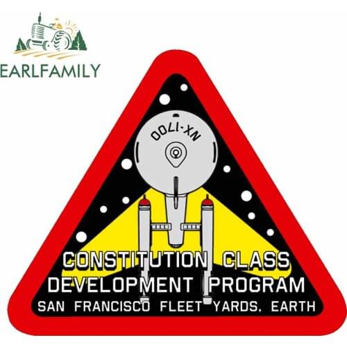 EARLFAMILY 13cm x 11cm for Star Trek Project Insignia Auto Bumper Window Car Stickers Waterproof Anime Decals JDM Accessories