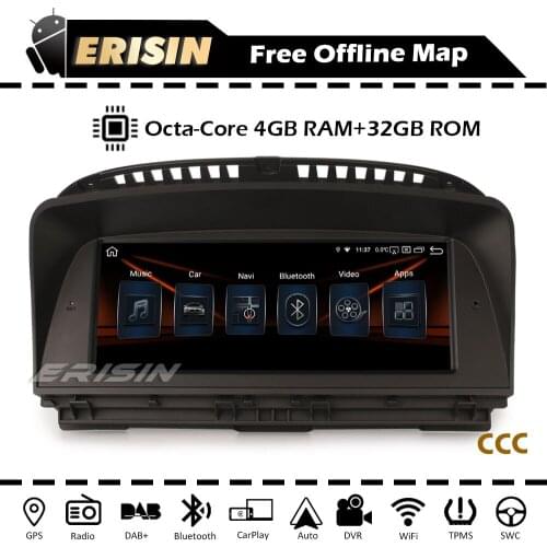 Erisin ES2865B 8-Core IPS 8.8" Android 10 Car Stereo GPS DAB+ CarPlay WiFi 4G TPMS DVR SD for BMW 7er E65/E66 CCC 60Pin TTLRGB