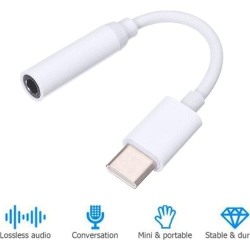Type-C To 3.5mm Audio Aux Headphone Jack Cable Adapter Fit For Samsung/Huawei/Xiaomi/iPad Pro Earphone Audio Cables Accessories