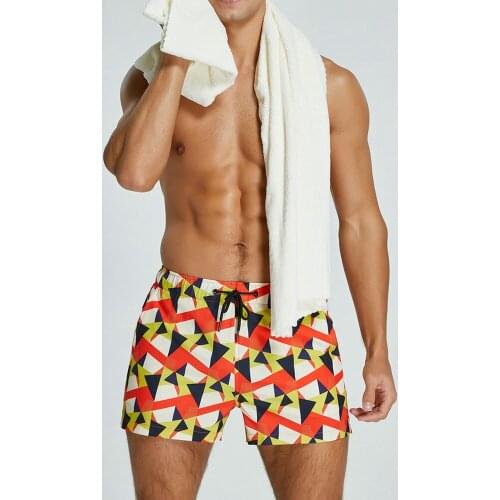 Summer Men Beach Shorts Breathable Swimming Trunks Quick Dry Surffing Boxer Bathing Suit Sexy Swimwear Maillot De Bain Homme