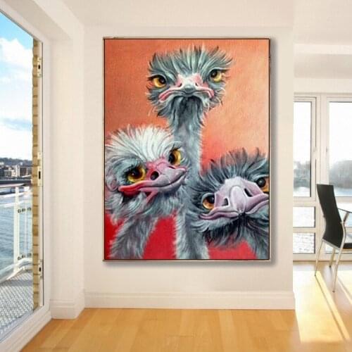 Full Square/Round Drill 5D DIY Diamond Painting Animals ostrich Cross Stitch Diamond Embroidery Kit Mosaic Picture Decor Gift