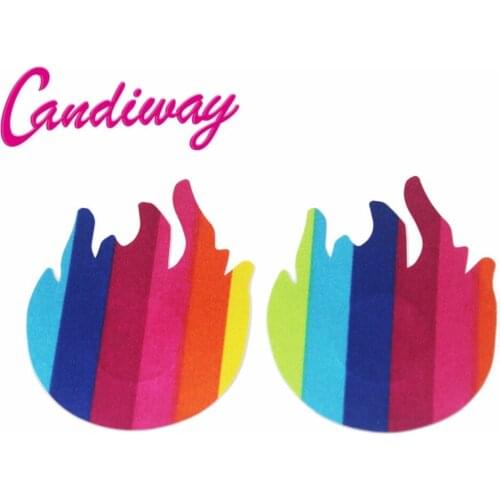 Unbra Sticker Womens Rainbow Adhesive Nipple Covers Pads Body Breasts Disposable Milk Paste Anti Emptied Chest Bra sticker