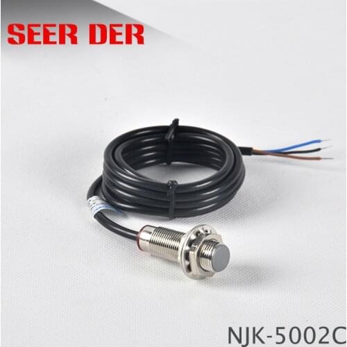 NJK-5002C Hall Effect Sensor Proximity Switch NPN 3-Wires Normally Open + Magne Line Magnet 6V-36V DC Dia 12mm Diy Metal