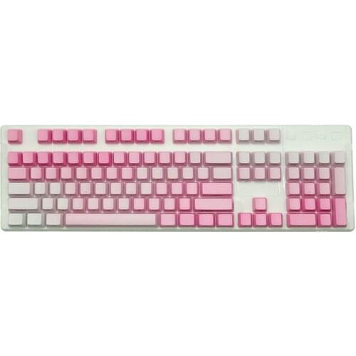 New Arrival PBT Dip Dyed Side Engraved Keycaps For Wired USB Cherry Switches Mechanical Keyboard