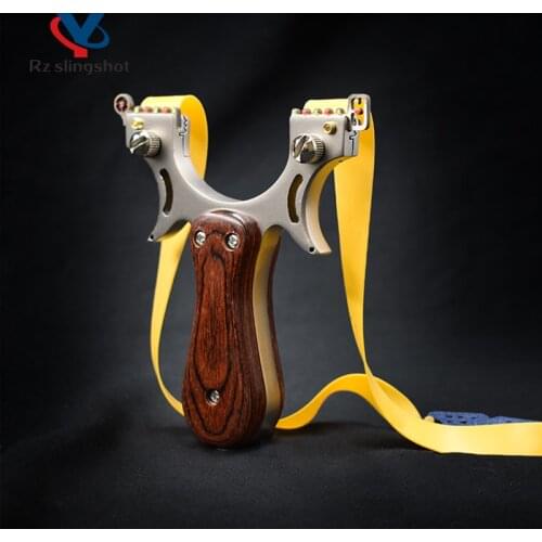 Hunting Slingshot High Quality Powerful Stainless Steel Catapult with Wooden Handle for Outdoor Sports Shooting Bow Accessories
