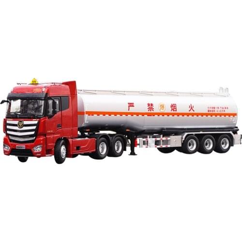 Original Factory 1:36 Foton Ouman Est-a Diecast Oil Tank Model Alloy Container Tank Truck Model for Gift