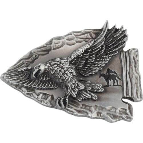 The eagle with wings western belt buckle decorative belt accessories men belt buckle