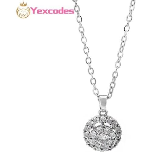The Zircon Necklace That Can Rotate In The Middle, Female Korean Fashion Clavicle Chain Simple Jewelry Women Necklaces