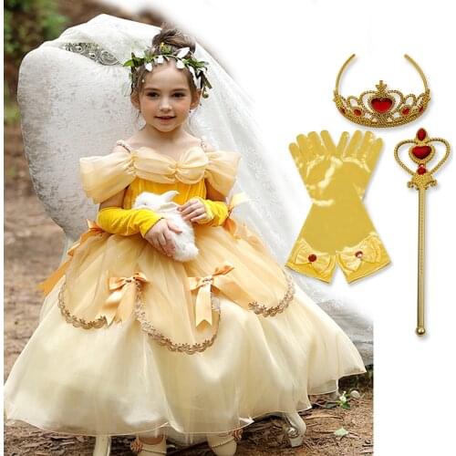 Girl Princess Dress Kids Cosplay Costume For 6 8 10 Years Outfits Fantasy Role-play Clothes Halloween Costumes Dress for Girls