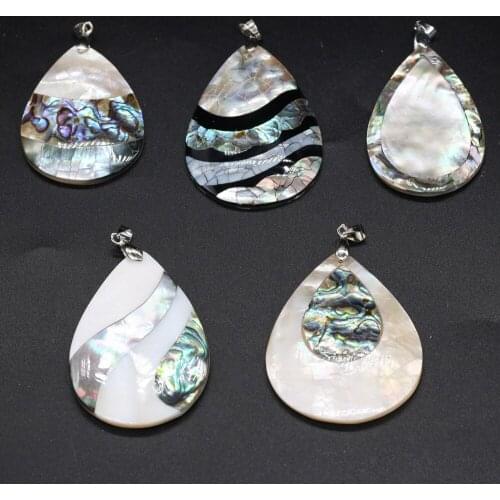Natural Abalone Mother of Pearl Shell Pendants for Fashion Jewelry Accessories Making Necklace Pendant Supplies for Women